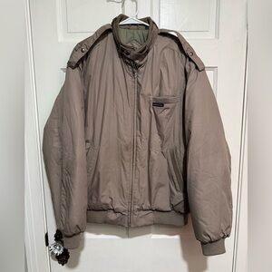 Vintage Mens Members Only Zip Up Jacket 1980s Grey Size Medium